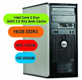 CPU DESKSERVER DELL OPTPLEX 780   INTEL CORE2   16GB   SSD120   HD500